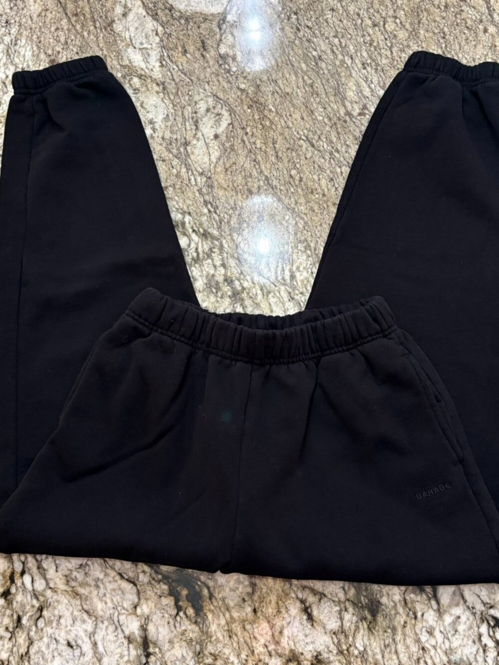 Garage Black Cuffed Sweatpants Size Small